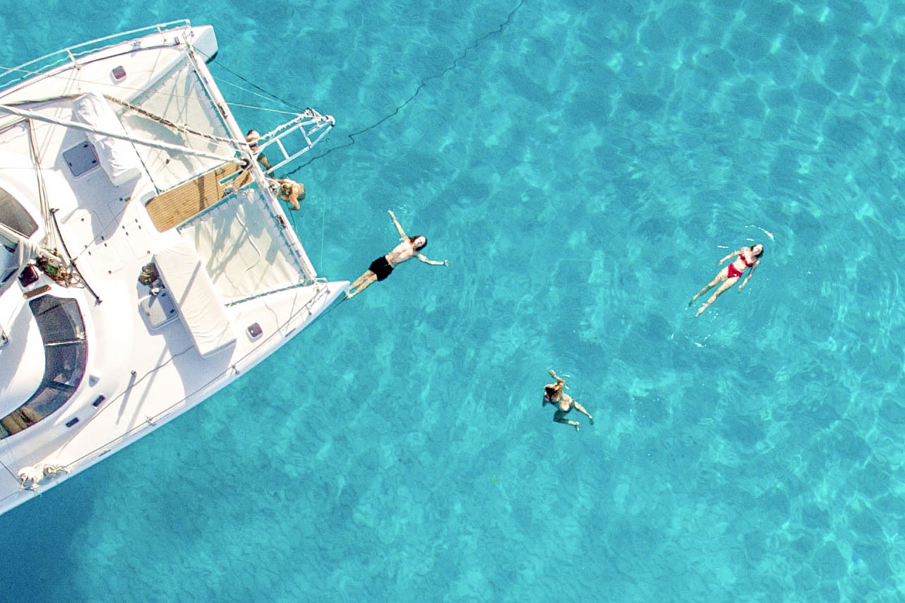 Barefoot - DRONE - Guests Swiming